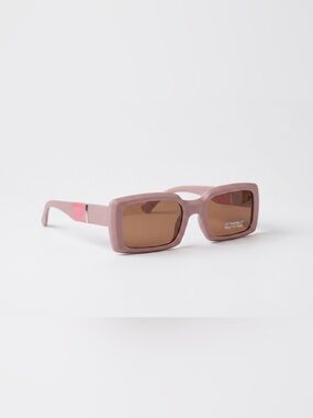 Chic Mauve Rectangle Sunglasses